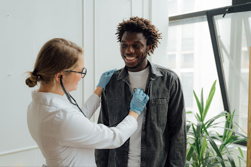 Doctor checking a patient