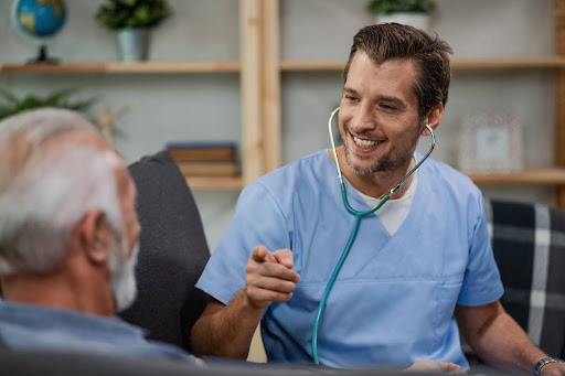 Doctor checking on patient